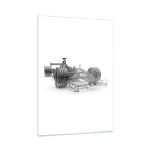 Billede på glas - Ideelt design - idéen om dynamik - 50x70 cm