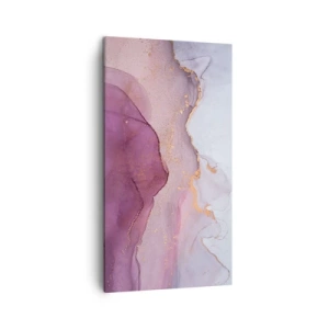 Lærredstryk - Billede på lærred - Lilla og violette bølger - 45x80 cm