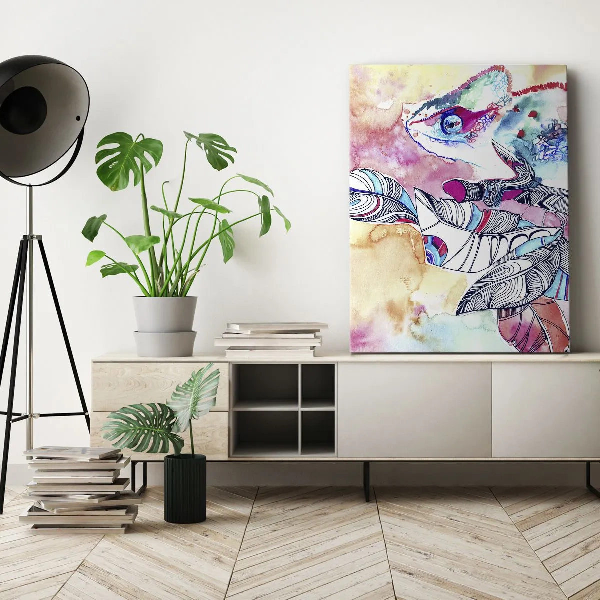 Lærredstryk - Billede på lærred - Lige så farverig som vores verden - 45x80 cm