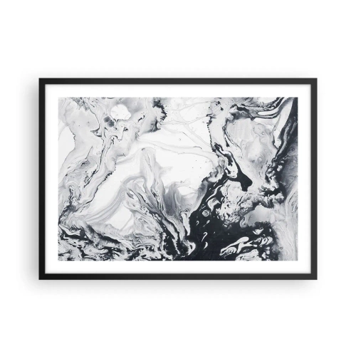 Plakat i sort ramme - Jordens indre - 70x50 cm