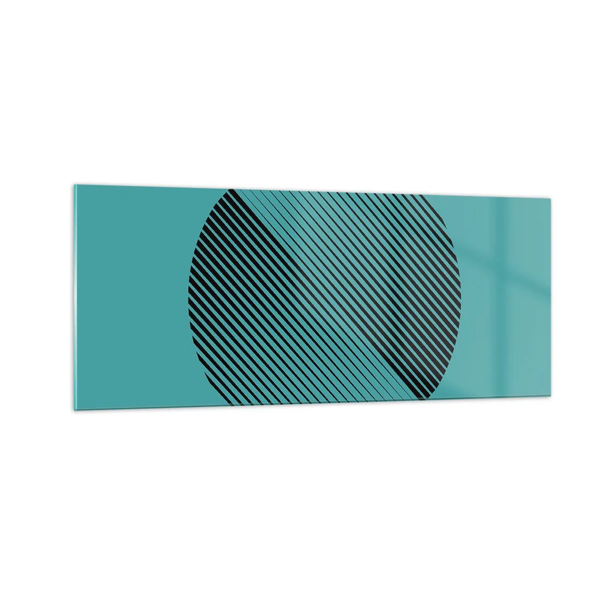 Billede på glas - Cirklen - en geometrisk variation - 100x40 cm