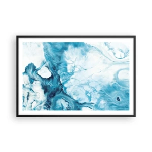 Plakat i sort ramme - Blå koncert - 91x61 cm