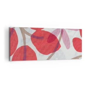 Lærredstryk - Billede på lærred - Blomsterkomposition i pink - 120x50 cm