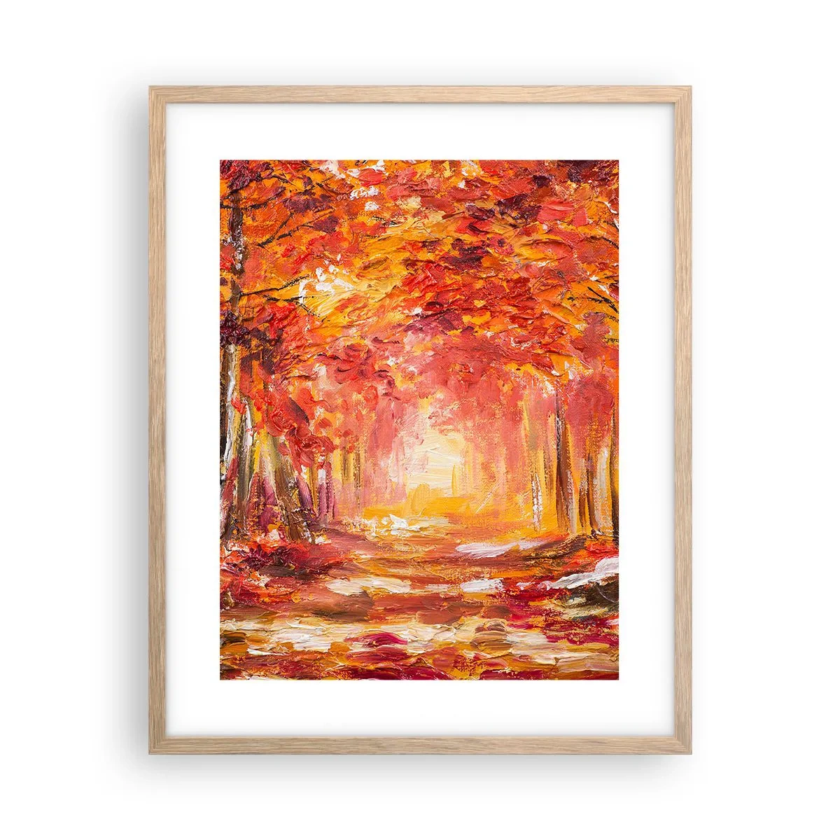 Plakat i ramme af lyst egetræ - Kobberskov - 40x50 cm