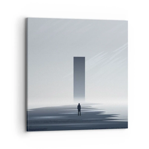 Lærredstryk - Billede på lærred - Mulighed eller trussel? - 70x70 cm