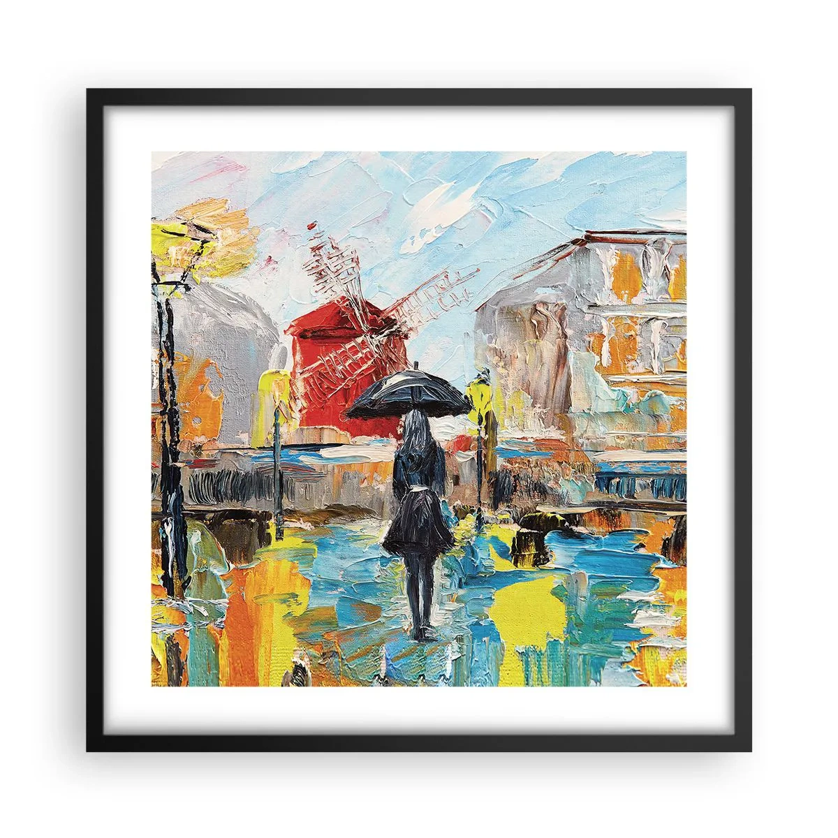 Plakat i sort ramme - Parisiske legender - 50x50 cm