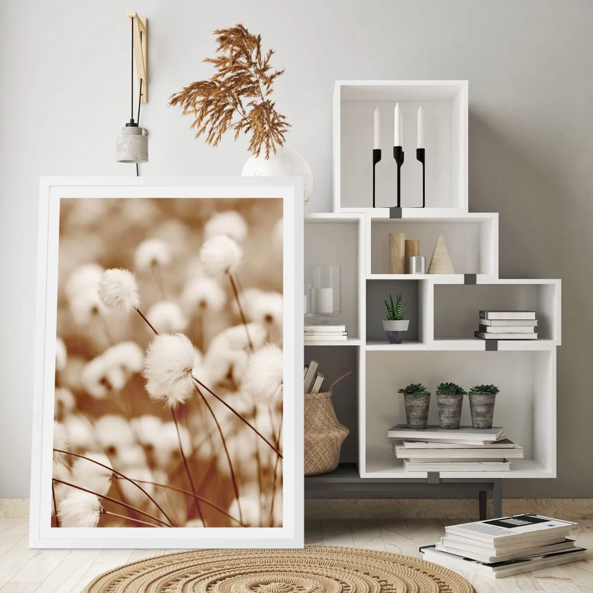 Plakat i hvid ramme - Fyldig mark - 70x100 cm