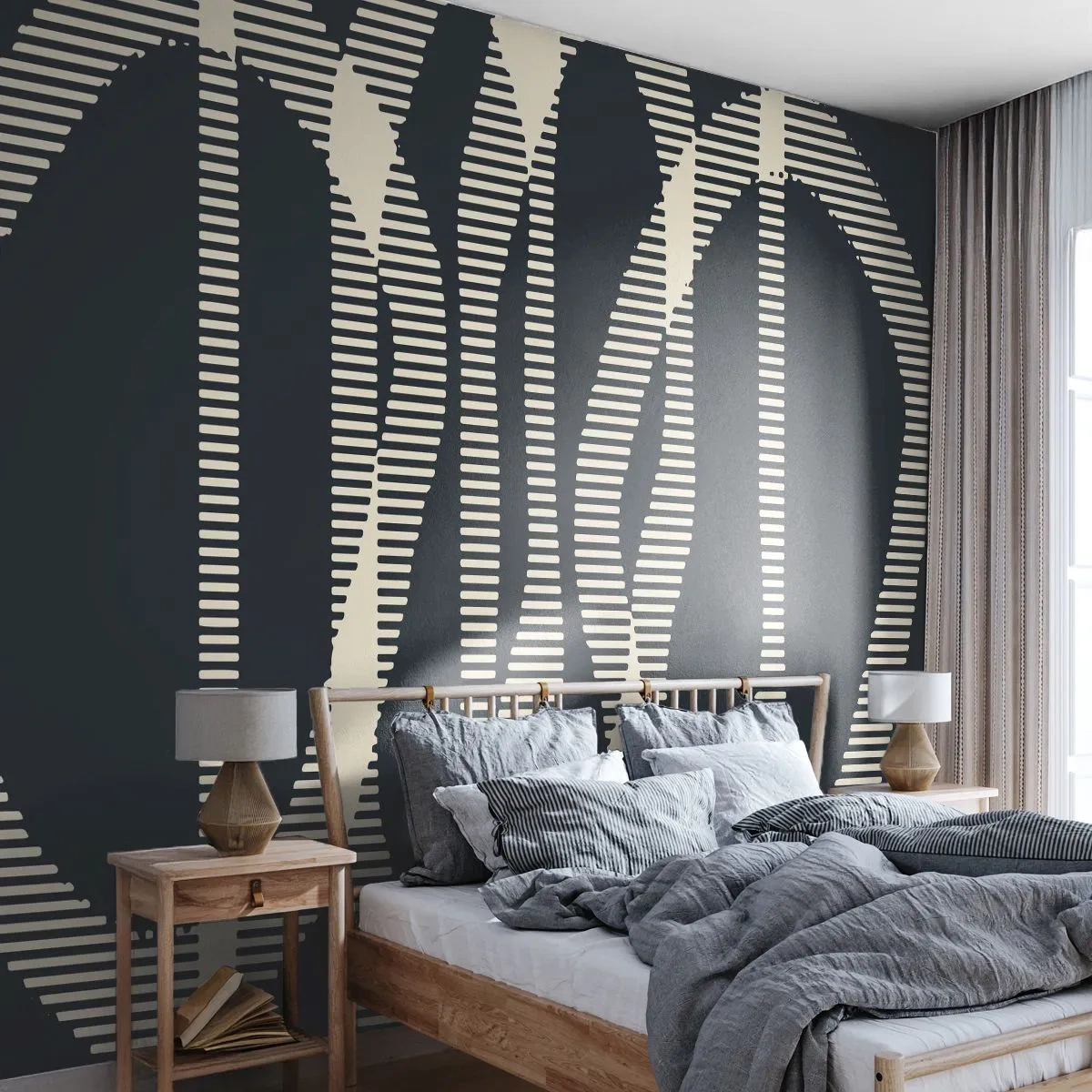 Fototapet Premium Sand - Forsøg på at bryde igennem mørket - Abstraktion, Stykke, Moderne mønster - 100x70 cm