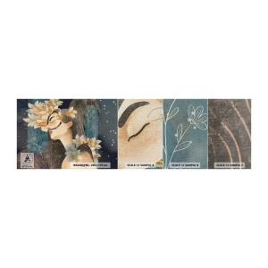 Prøve Fototapet Premium Canvas - Eventyret om prinsessen med liljerne - Abstraktion, Kvinde, Blomster - 100x30 cm