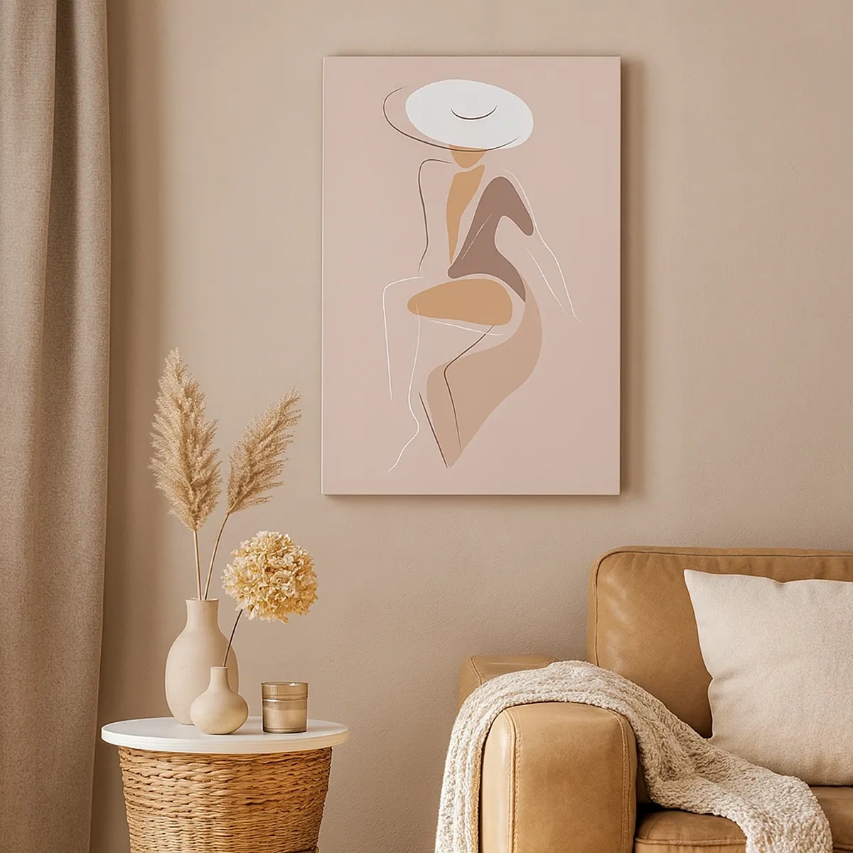 Lærredstryk - Billede på lærred - En dame, der skal være - 50x70 cm