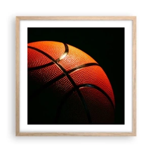 Plakat i ramme af lyst egetræ - Smuk som en planet - 50x50 cm