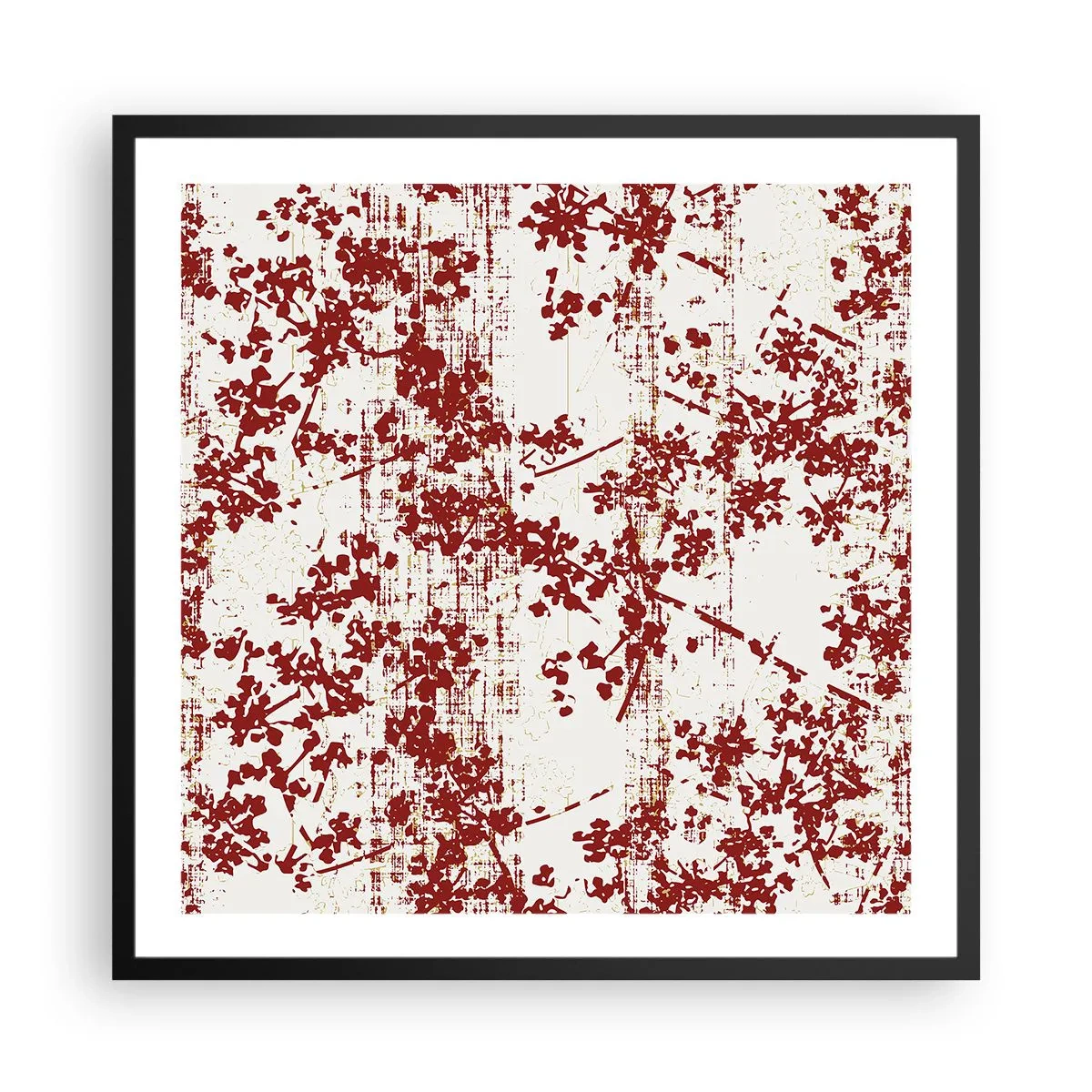 Plakat i sort ramme - Som en gammel percale - 60x60 cm