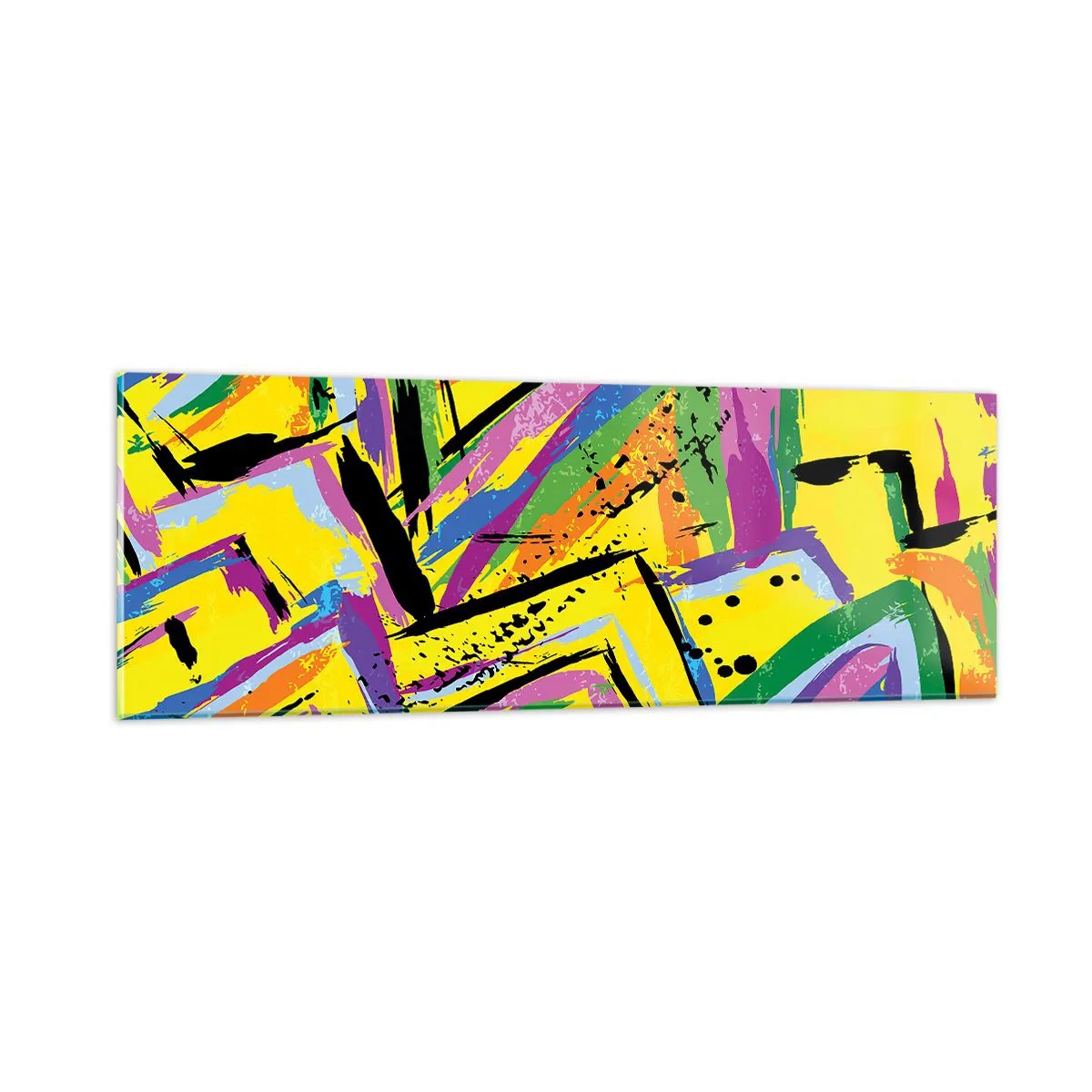 Billede på glas - Han råber af glæde - 90x30 cm