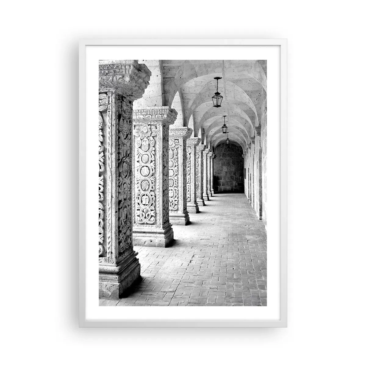 Plakat i hvid ramme - Og hvor går det hen...? - 50x70 cm