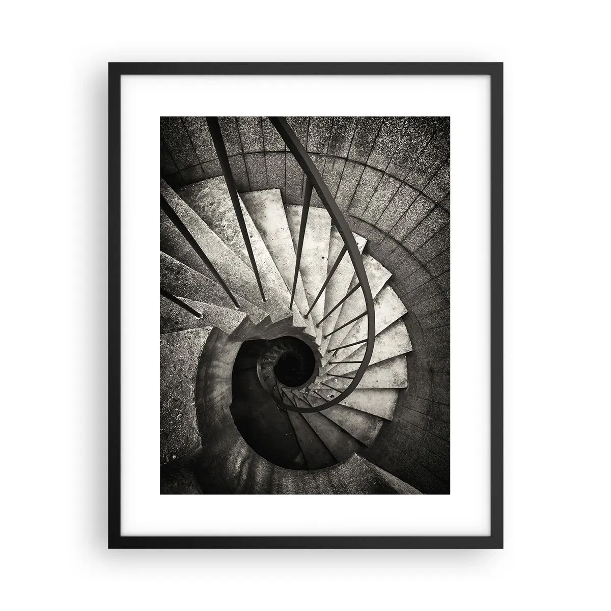 Plakat i sort ramme - Op ad trapperne, ned ad trapperne - 40x50 cm