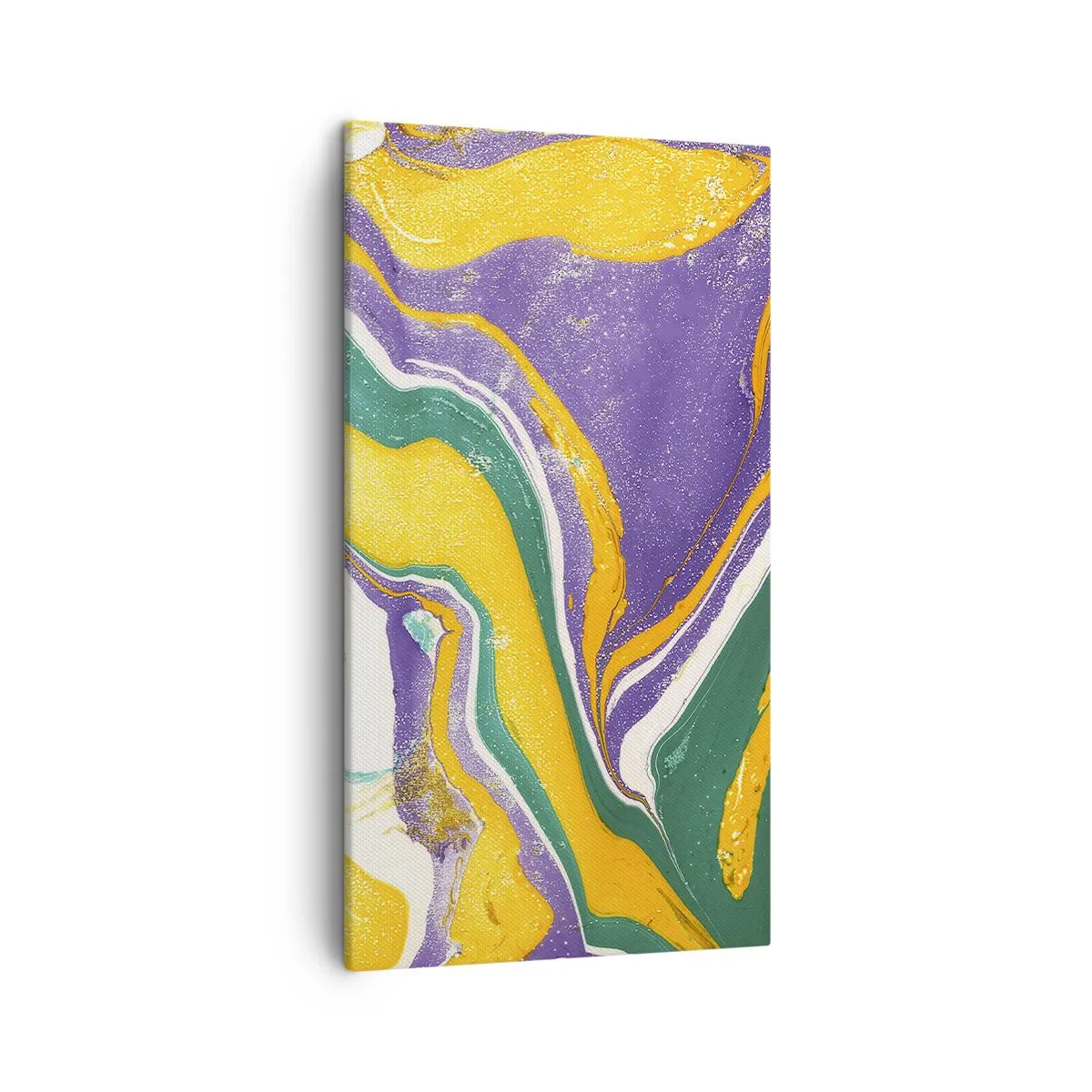 Lærredstryk - Billede på lærred - Bølger af farver - 45x80 cm