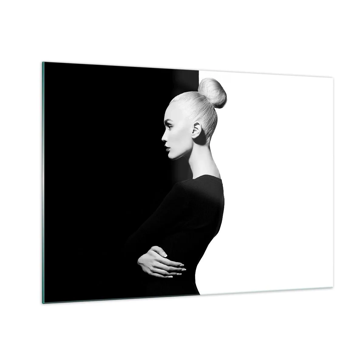 Billede på glas - Blot en kvinde - 100x70 cm