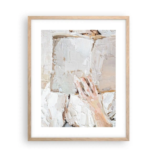 Plakat i ramme af lyst egetræ - I en anden verden - 40x50 cm