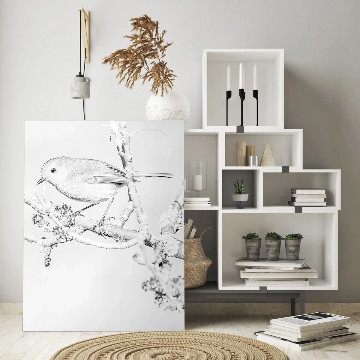 Billede på glas - Vintermorgen - 50x70 cm