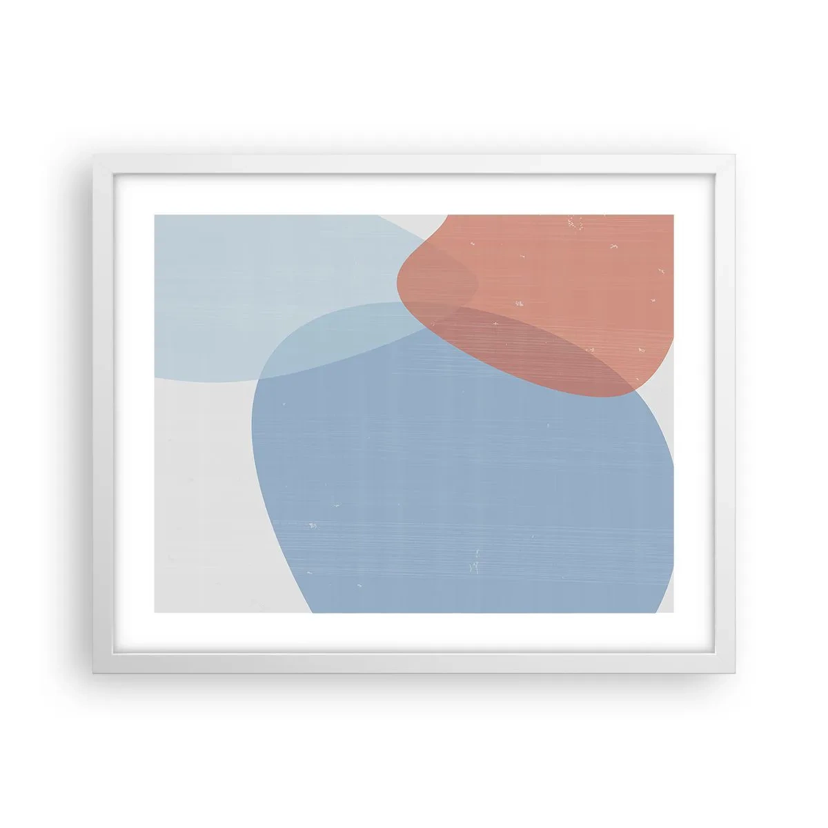 Plakat i hvid ramme - Pastelfarvede relationer - 50x40 cm