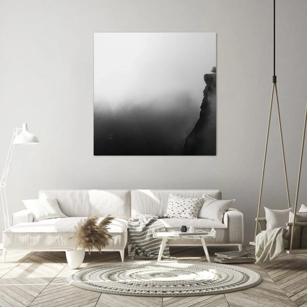 Lærredstryk - Billede på lærred - På kanten af verden - 70x70 cm