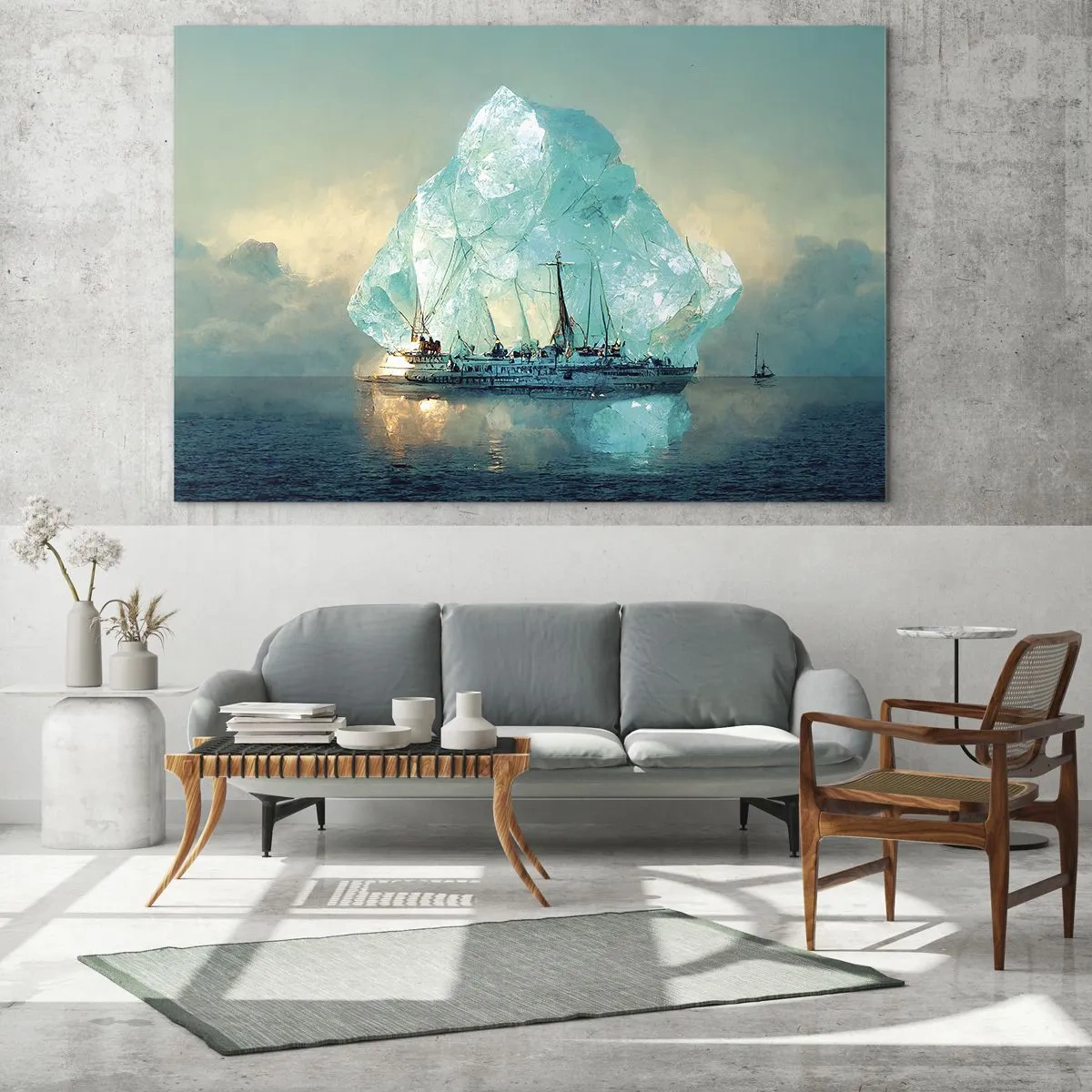 Billede på glas - Arktisk diamant - 100x70 cm