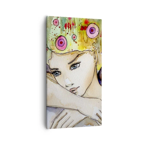 Lærredstryk - Billede på lærred - Sommerfugleprinsesse - 55x100 cm