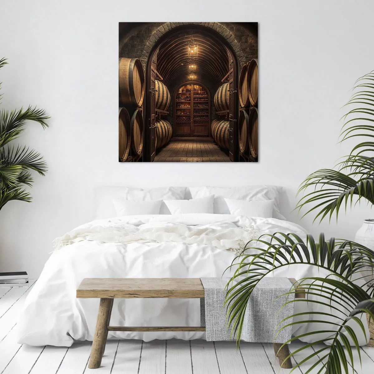 Lærredstryk - Billede på lærred - Atmosfærisk kælder - 60x60 cm