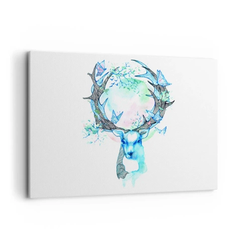 Lærredstryk - Billede på lærred - Naturens styrke og følsomhed - 100x70 cm