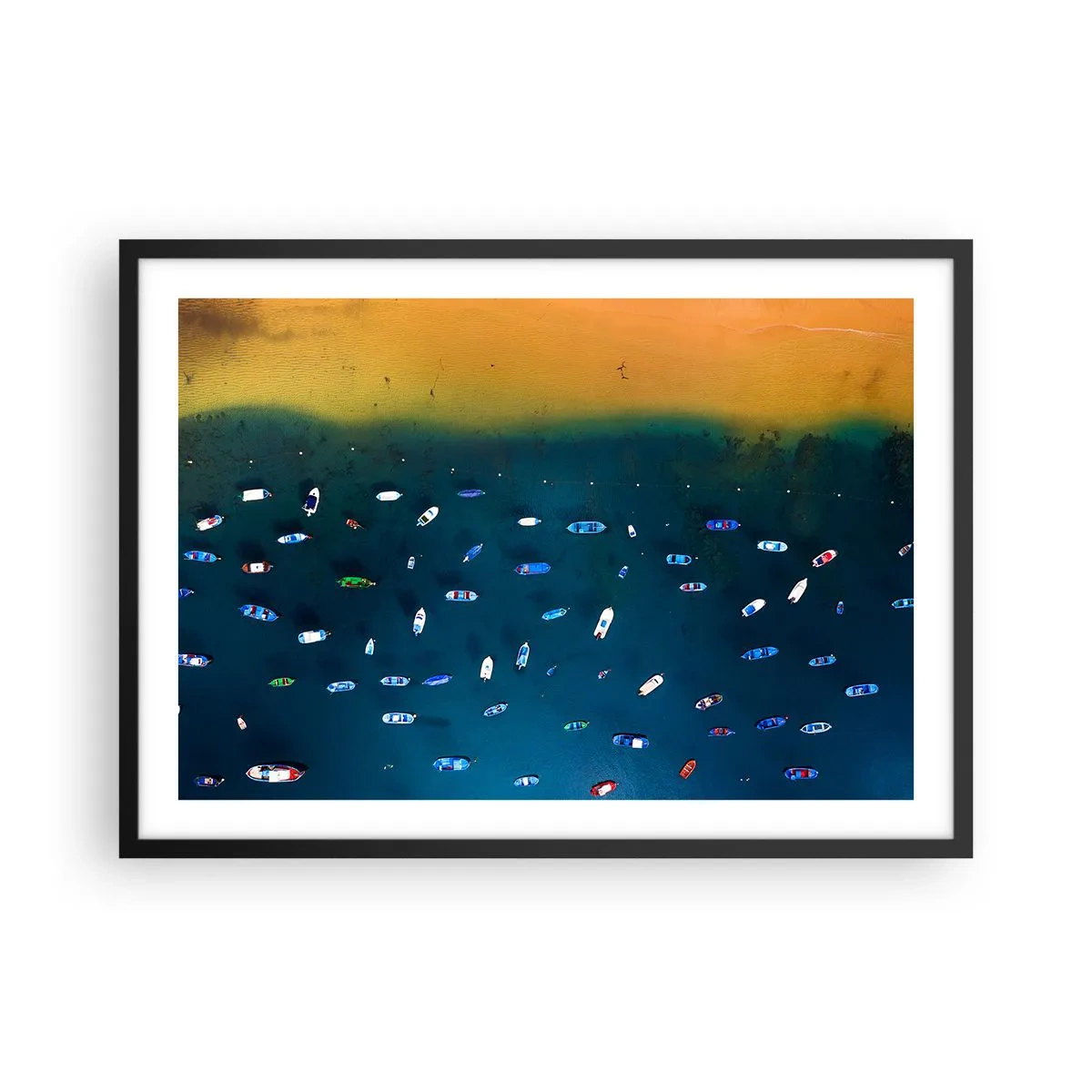 Plakat i sort ramme - En ferieleg - 70x50 cm