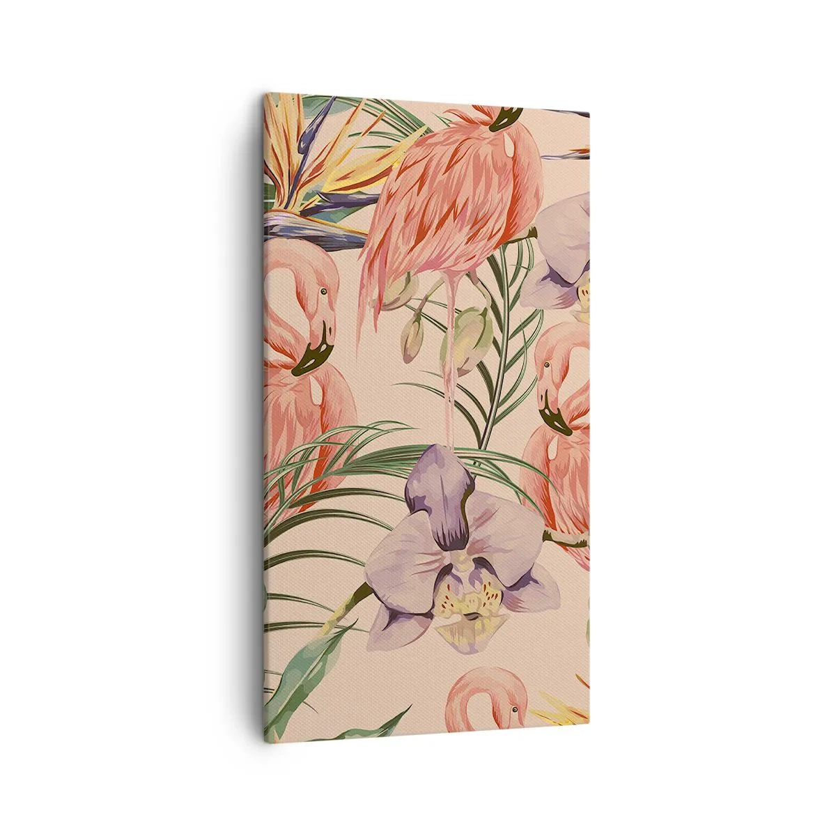 Lærredstryk - Billede på lærred - Lyserød blomstret ballet - 45x80 cm