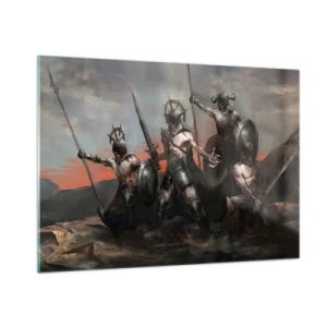 Billede på glas - Med et skjold eller på et skjold - 100x70 cm