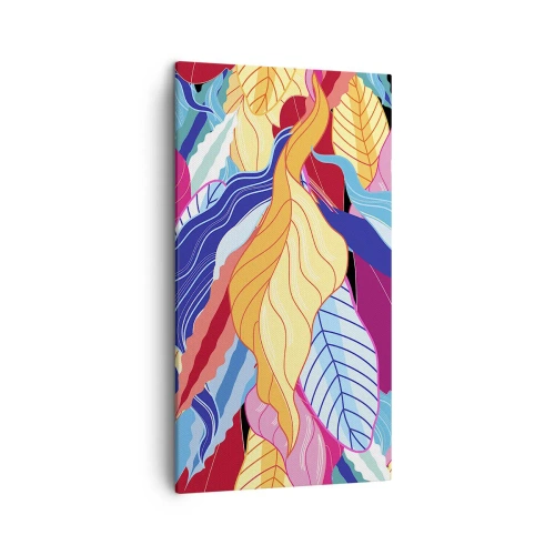 Lærredstryk - Billede på lærred - Et farverigt rod - 45x80 cm