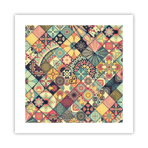 Plakat - Marokkansk stemning - 40x40 cm