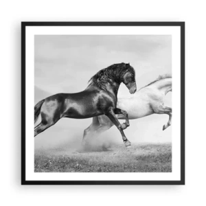 Plakat i sort ramme - Engle og dæmoner - 60x60 cm