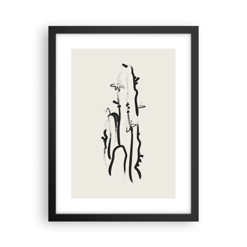 Plakat i sort ramme - Blomstrende urt - 30x40 cm