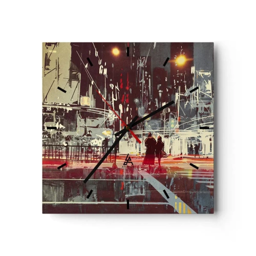 Vægur, Uret - En storbyoverfart - 40x40 cm