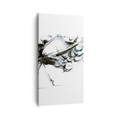 Lærredstryk - Billede på lærred - Musikkens magi sætter dig fri - 55x100 cm