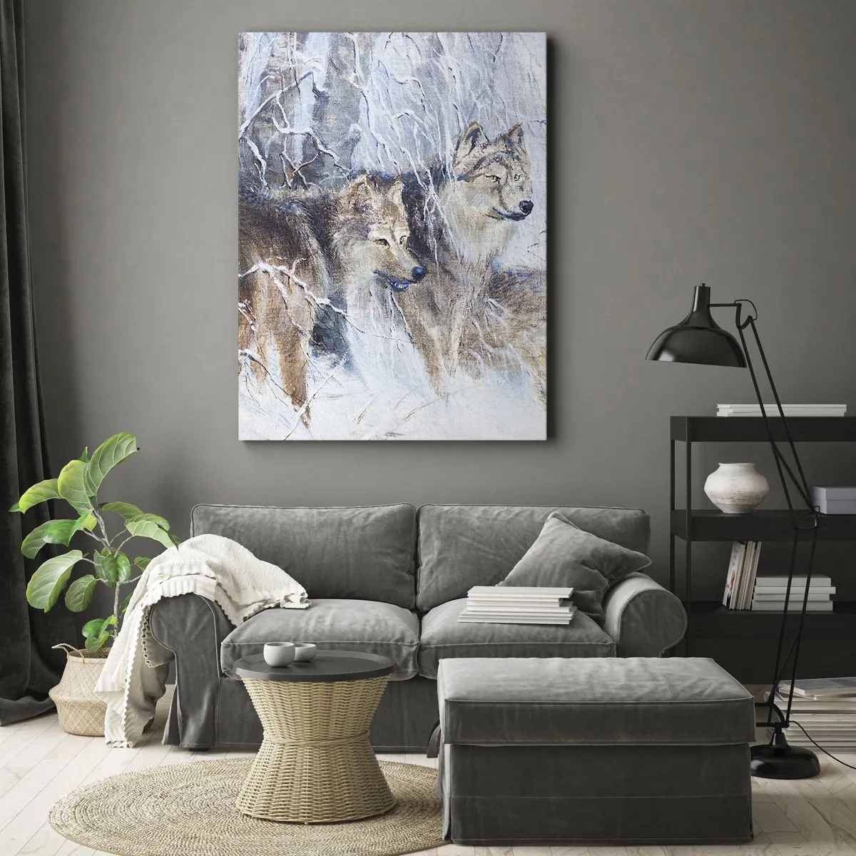 Lærredstryk - Billede på lærred - OBS! På vej... - 50x70 cm