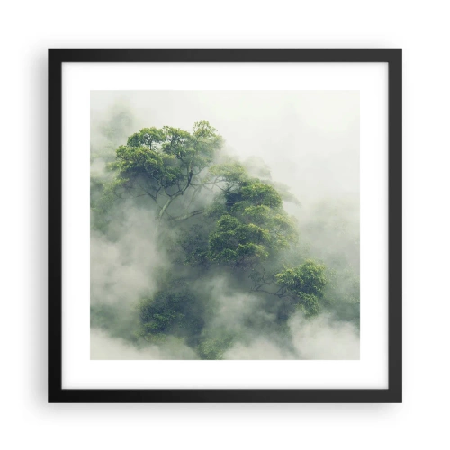 Plakat i sort ramme - Pakket ind i tåge - 40x40 cm