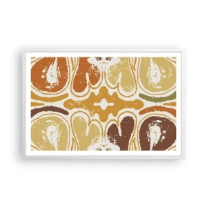 Plakat i hvid ramme - Sentimental abstraktion - 91x61 cm