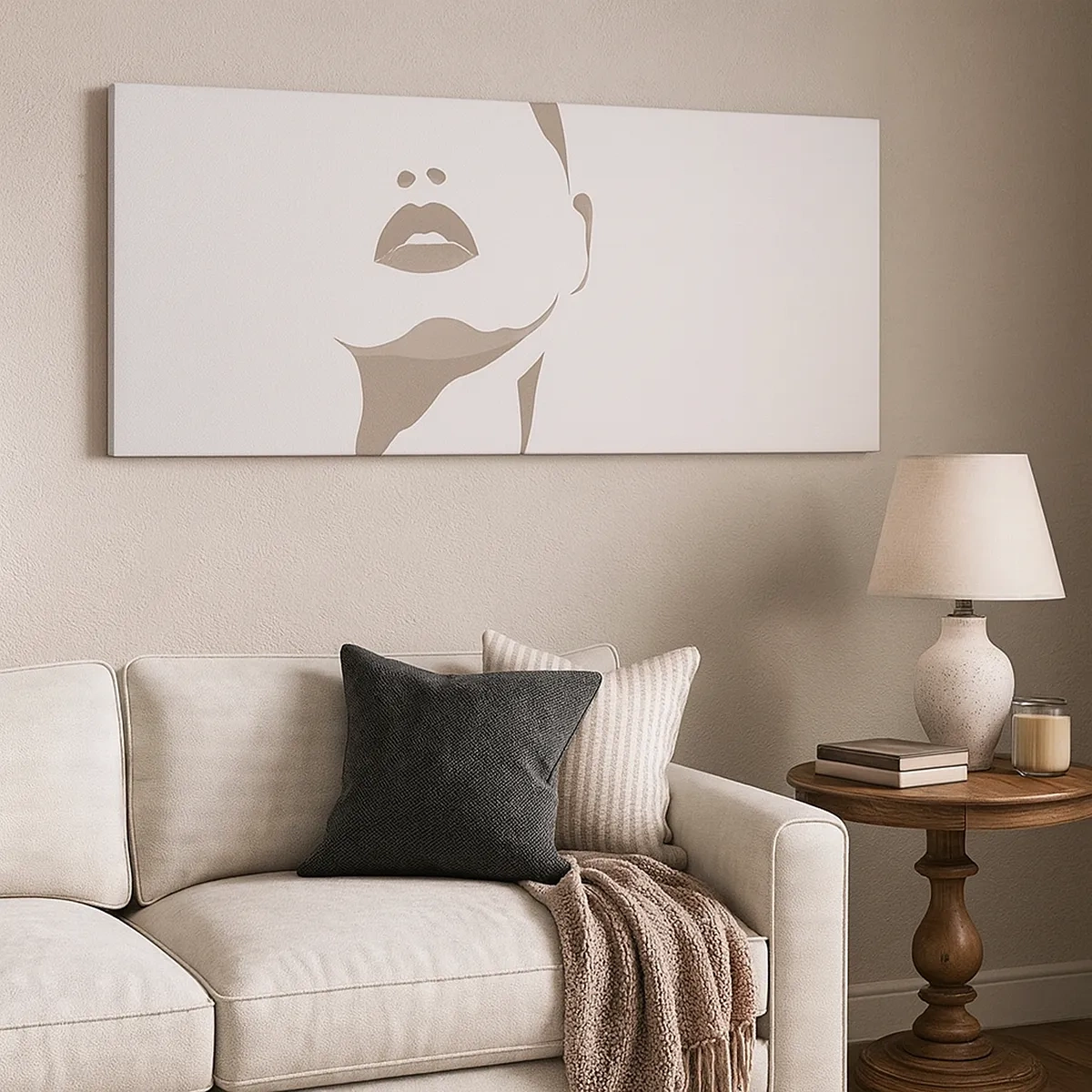 Lærredstryk - Billede på lærred - Skabt af lys og skygge - 30x30 cm