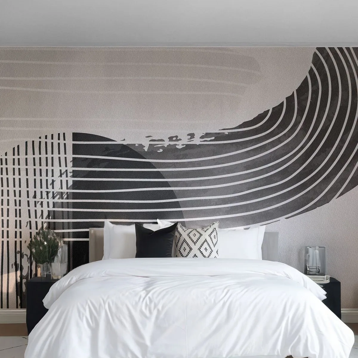 Fototapet Premium Sand - Derhen og tilbage - Minimalisme, Abstraktion, Stykke - 350x256 cm