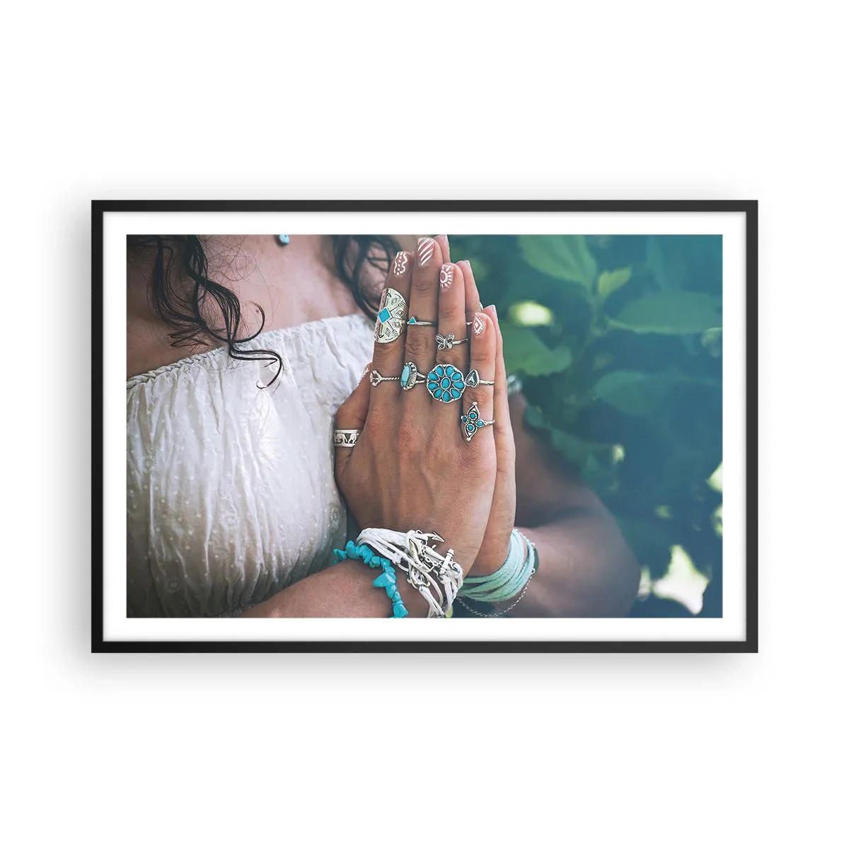 Plakat i sort ramme - Velkommen til værens centrum - 91x61 cm