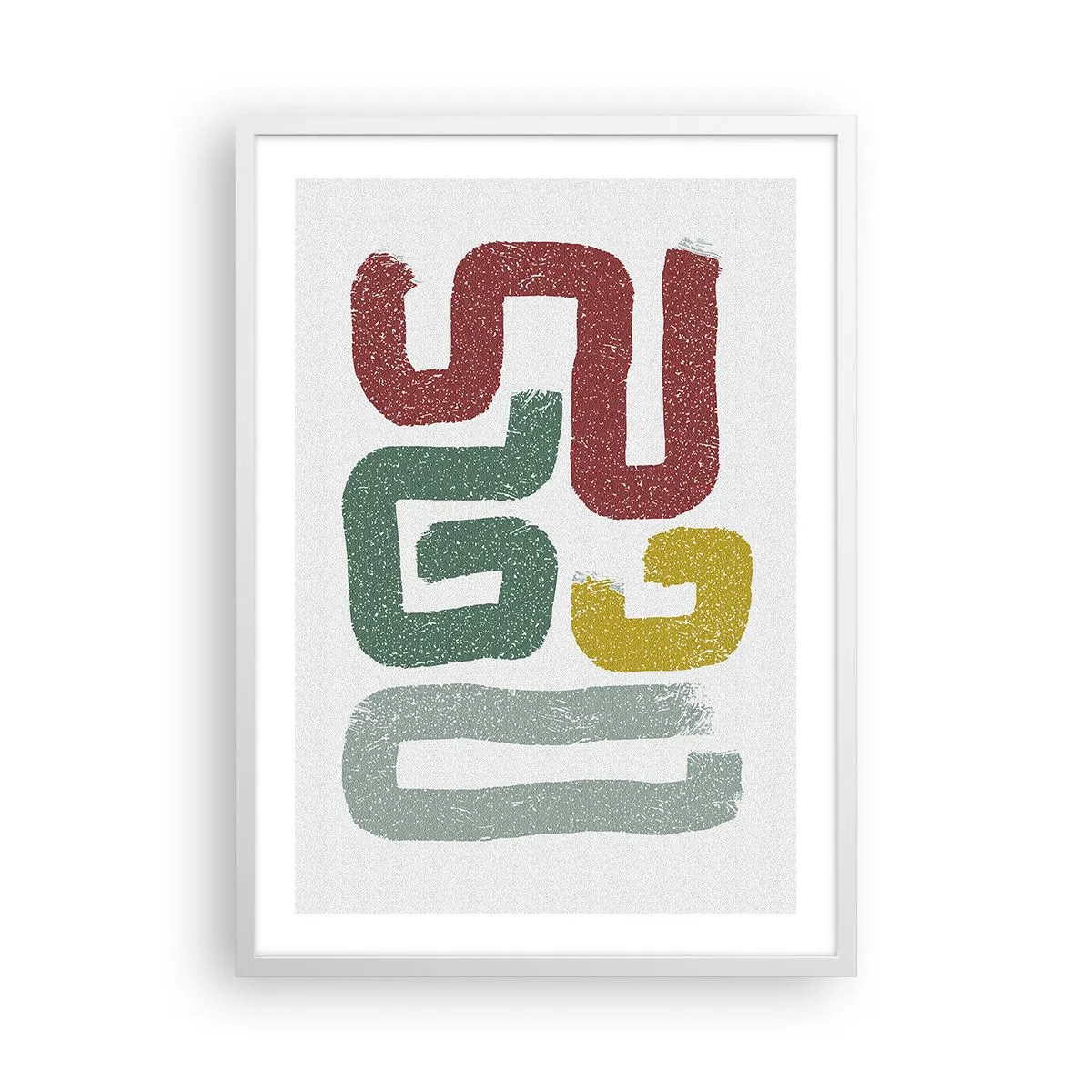 Plakat i hvid ramme - På et ukendt sprog - 50x70 cm