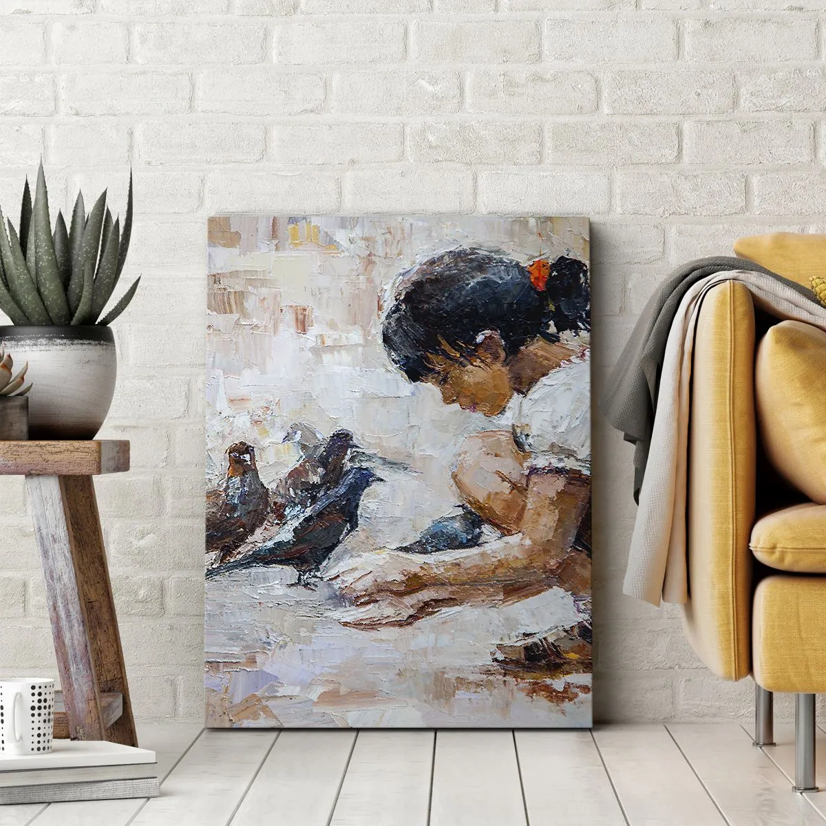 Lærredstryk - Billede på lærred - De små og de sødeste - 45x80 cm