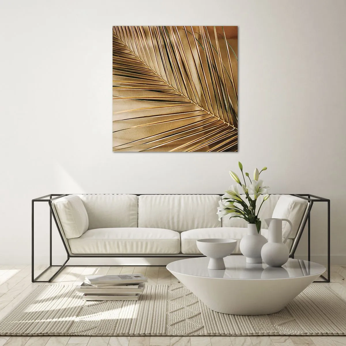 Billede på glas - Naturlig kolonnade - 40x40 cm