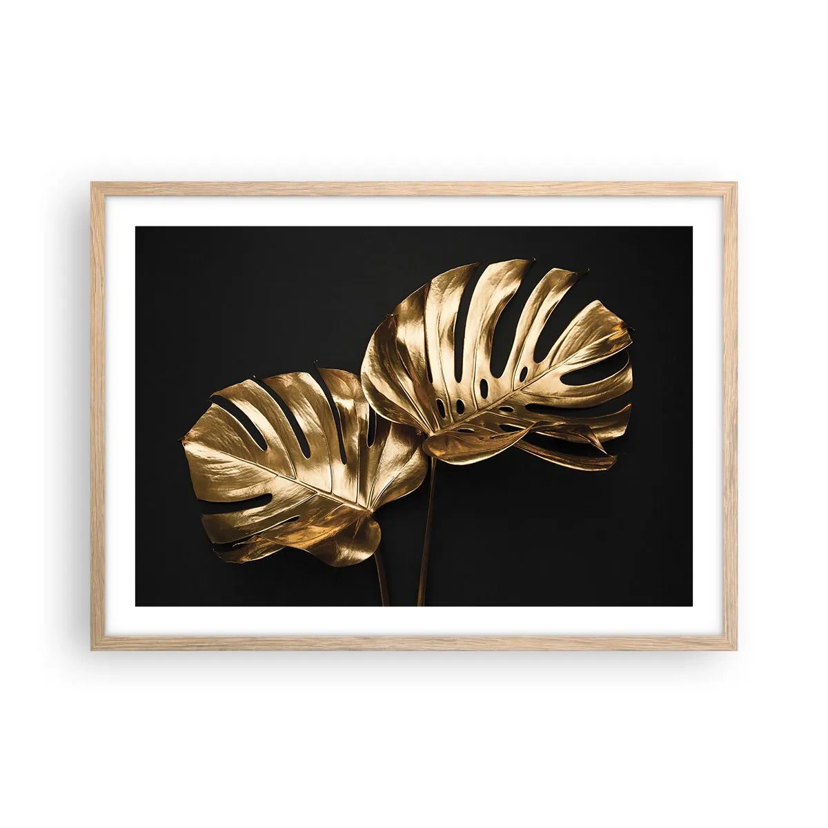 Plakat i ramme af lyst egetræ - Naturens skatte - 70x50 cm
