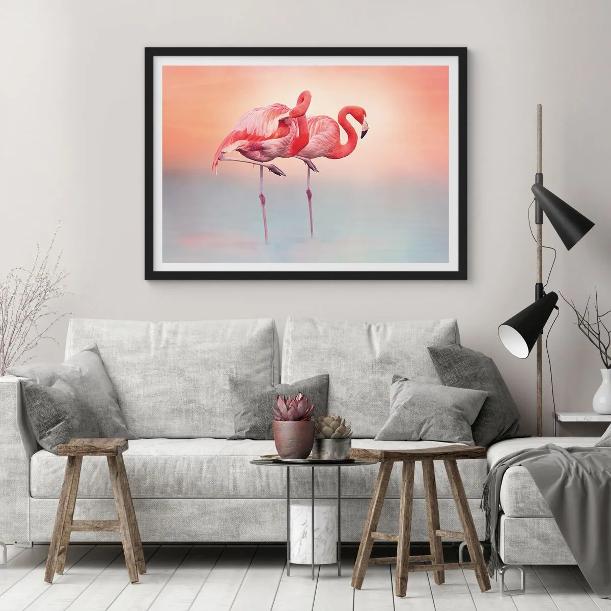 Plakat i sort ramme - I farven af den nedgående sol - 70x50 cm