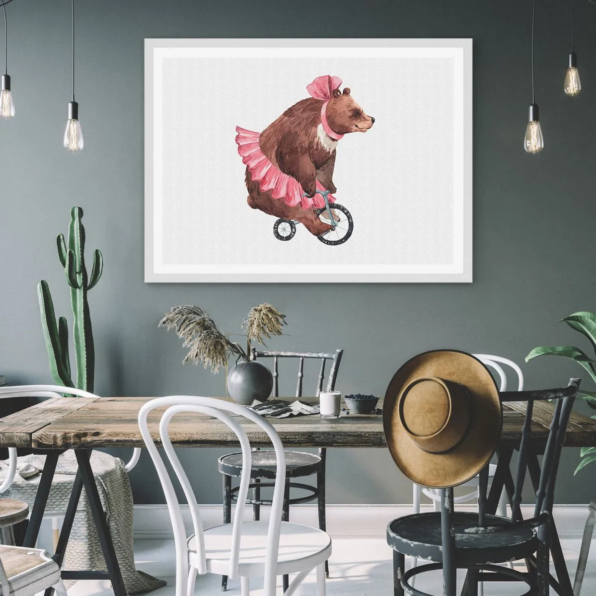 Plakat i hvid ramme - Sikke et cirkus! - 40x30 cm